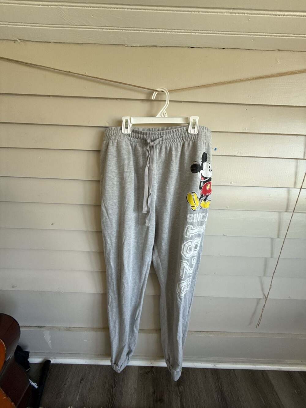Disney Mickey Mouse Sweatpants Size XL Gray Since 1928 Joggers